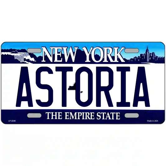 Astoria New York Blue Metal Sign