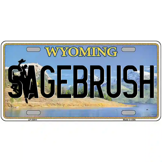 Sagebrush Wyoming Metal Sign