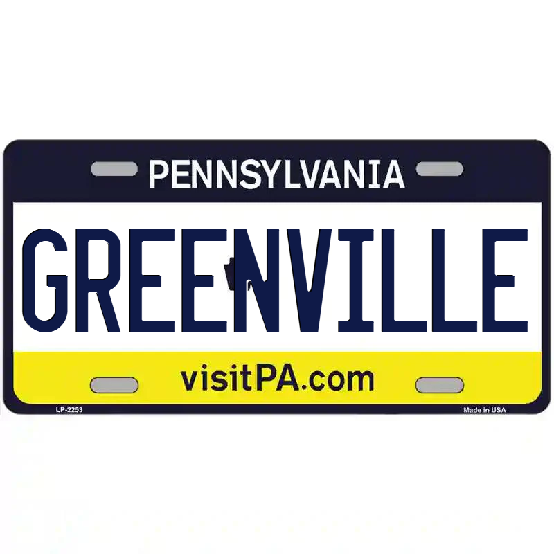 Greenville Pennsylvania Metal Sign