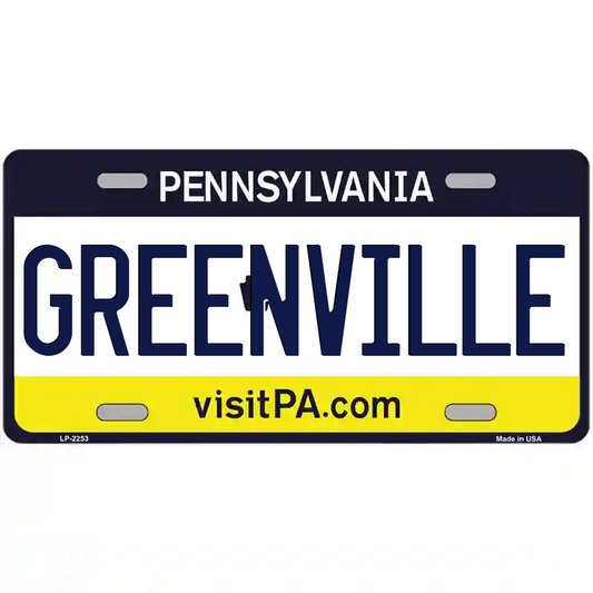 Greenville Pennsylvania Metal Sign
