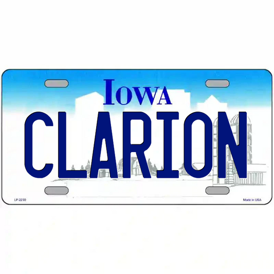 Clarion Iowa Metal Sign