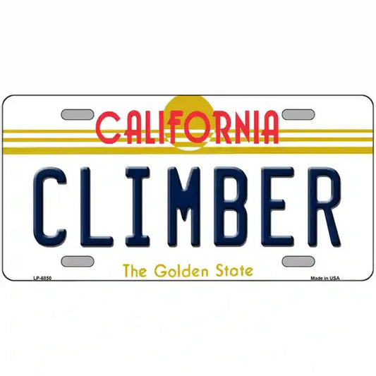 Climber California Metal Sign