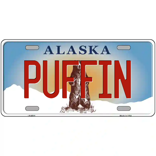 Puffin Alaska Metal Sign