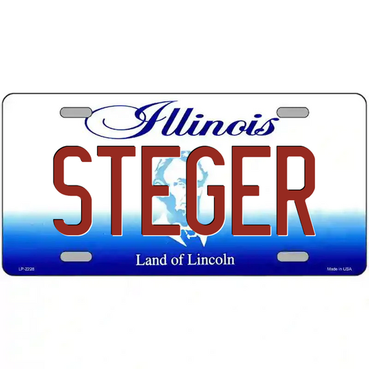 Steger Illinois Metal Sign