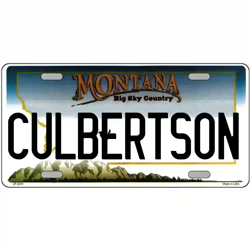 Culbertson Montana Metal Sign