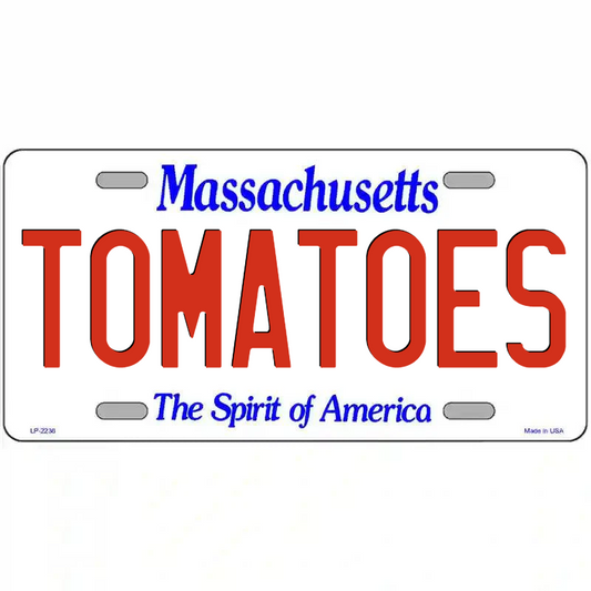 Tomatoes Massachusetts Metal Sign