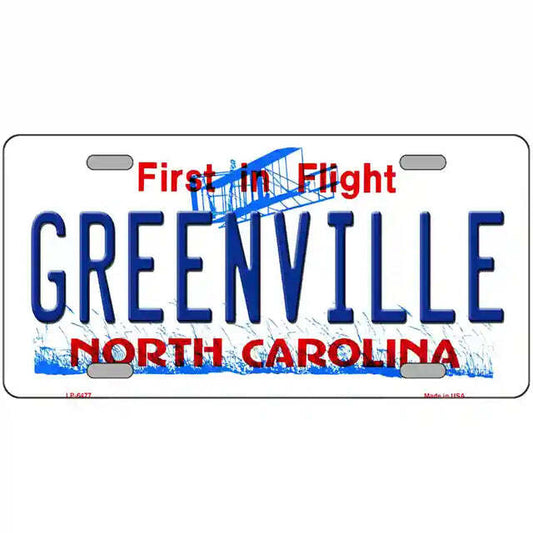 Greenville North Carolina Metal Sign