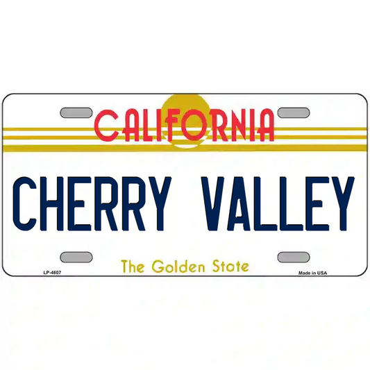 Cherry Valley California Metal Sign