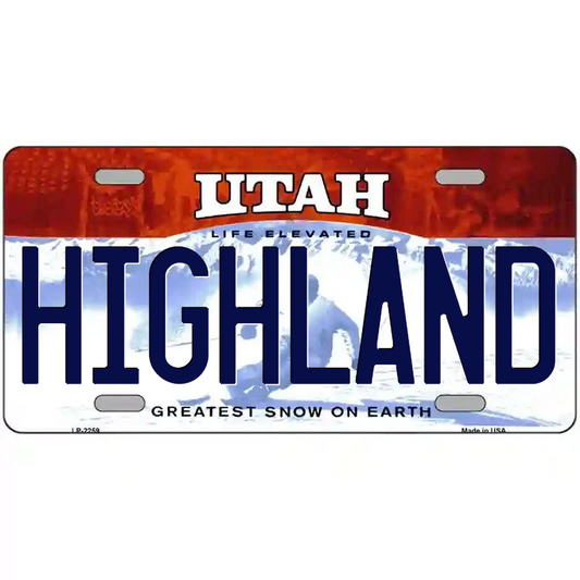 Highland Utah Metal Sign