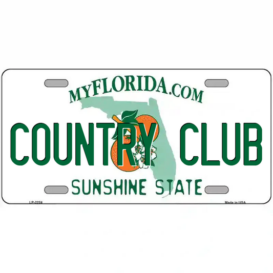 Country Club Florida Metal Sign