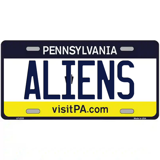 Aliens Pennsylvania Metal Sign