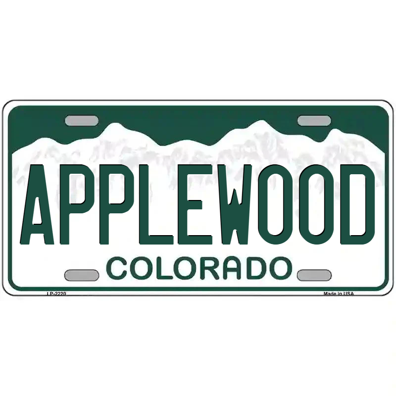 Applewood Colorado Metal Sign
