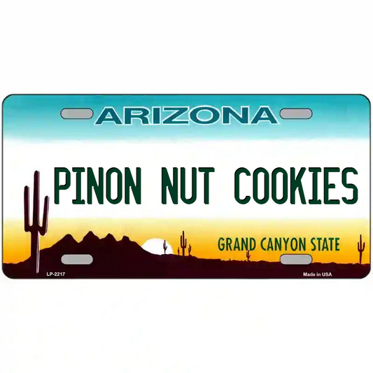 Pinon Nut Cookies Arizona Metal Sign