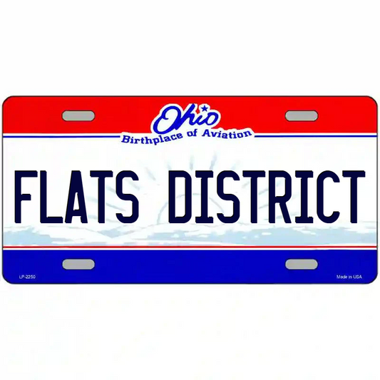 Flats District Ohio Metal Sign