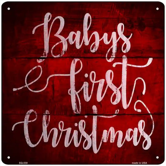Baby's First Christmas Parking Sign 9 X 12