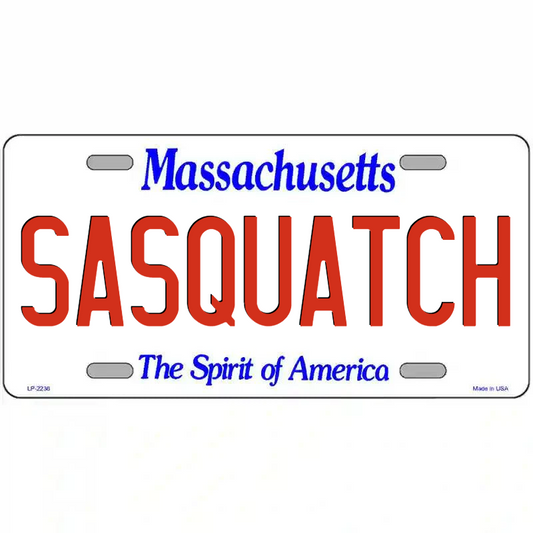 Sasquatch Massachusetts Metal Sign