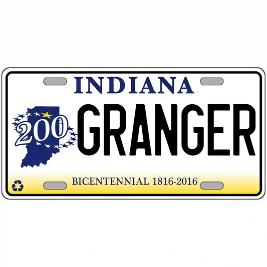 Granger Indiana Bicentennial Metal Sign