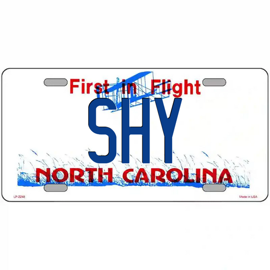 Shy North Carolina Metal Sign