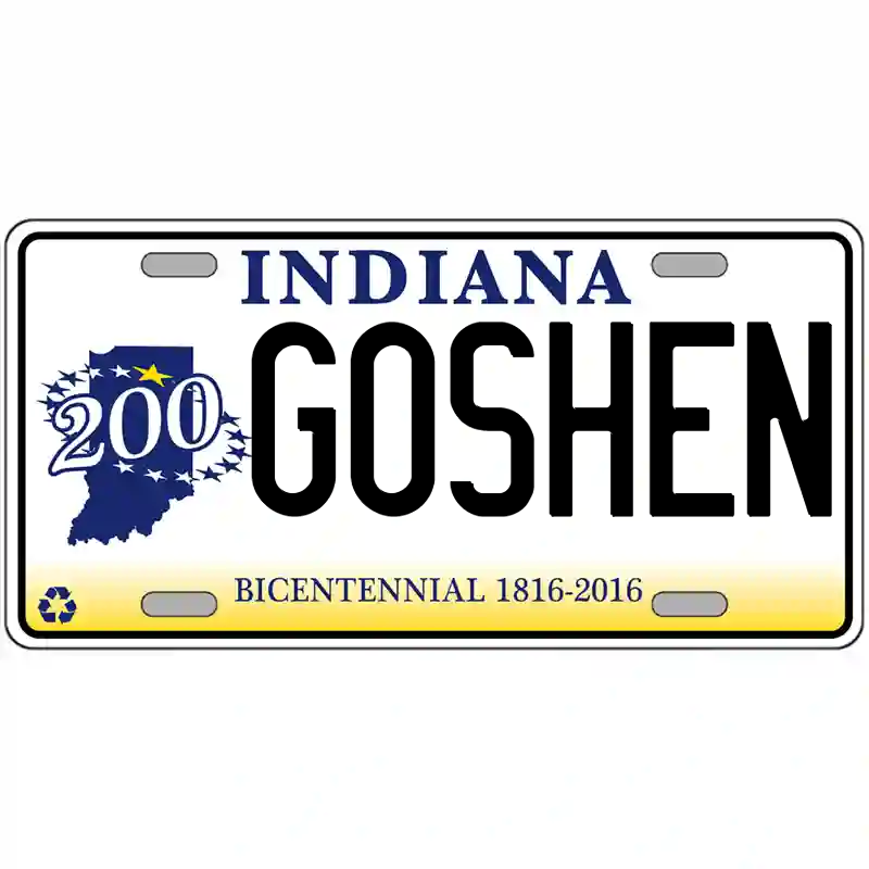 Goshen Indiana Bicentennial Metal Sign