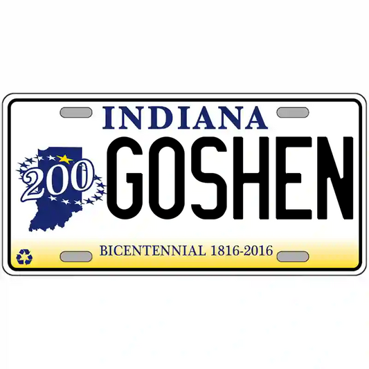 Goshen Indiana Bicentennial Metal Sign