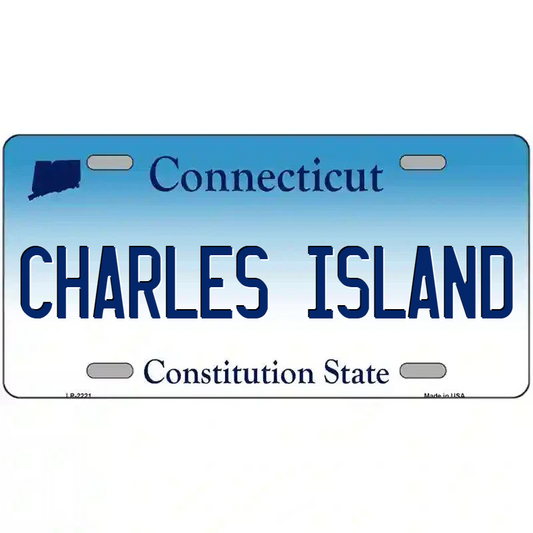 Charles Island Connecticut Metal Sign