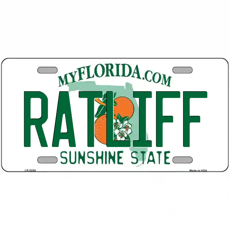 Ratliff Florida Metal Sign