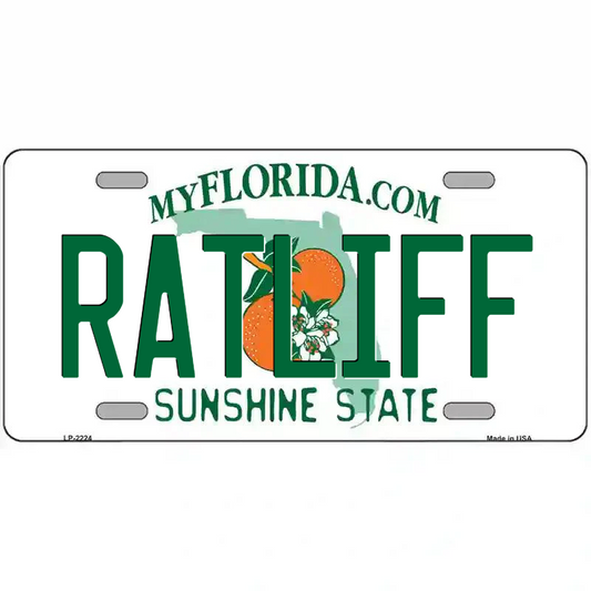Ratliff Florida Metal Sign