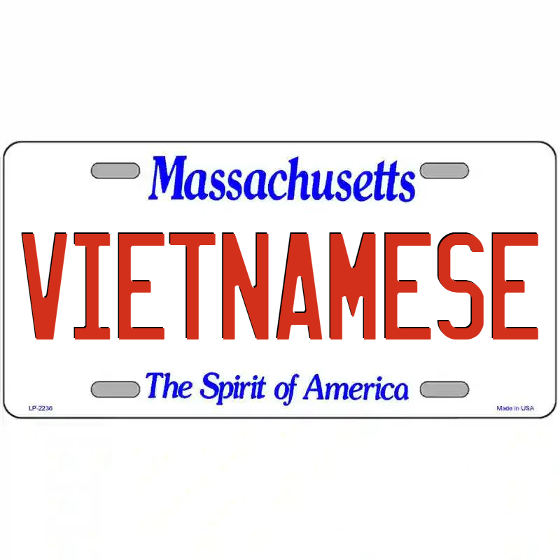 Vietnamese Massachusetts Metal Sign