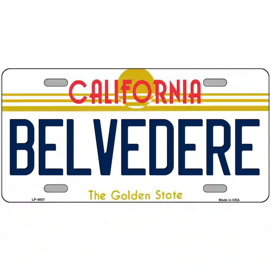 Belvedere California Metal Sign