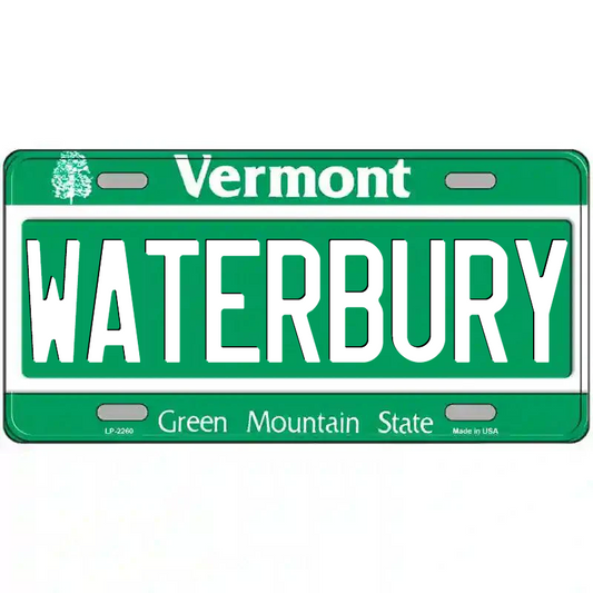 Waterbury Vermont Metal Sign