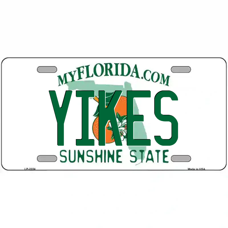 Yikes Florida Metal Sign