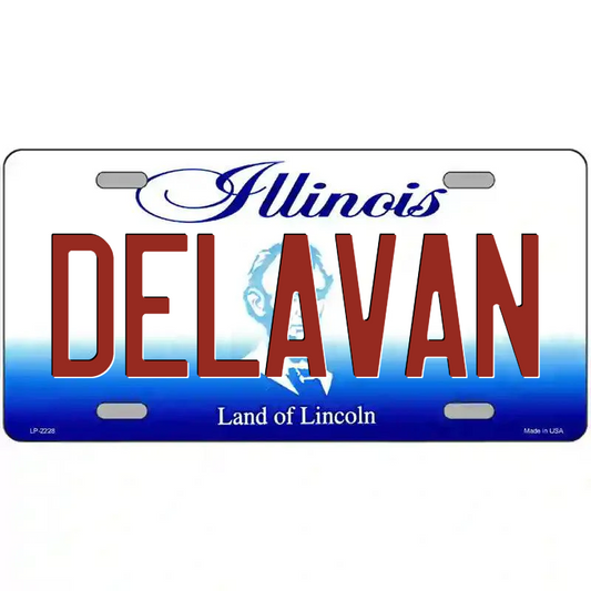 Delavan Illinois Metal Sign
