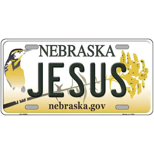 Jesus Nebraska Metal Sign