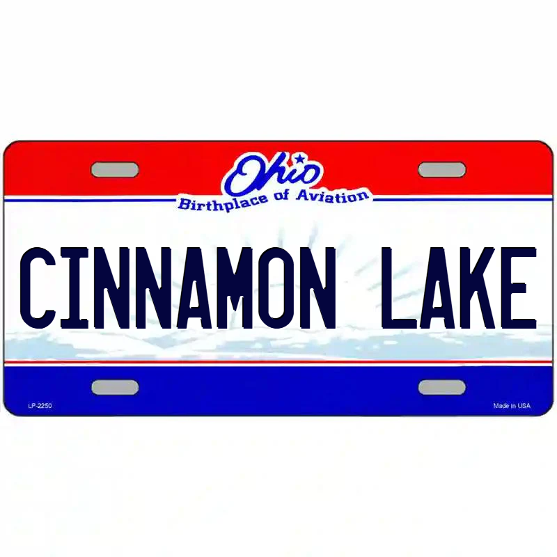 Cinnamon Lake Ohio Metal Sign