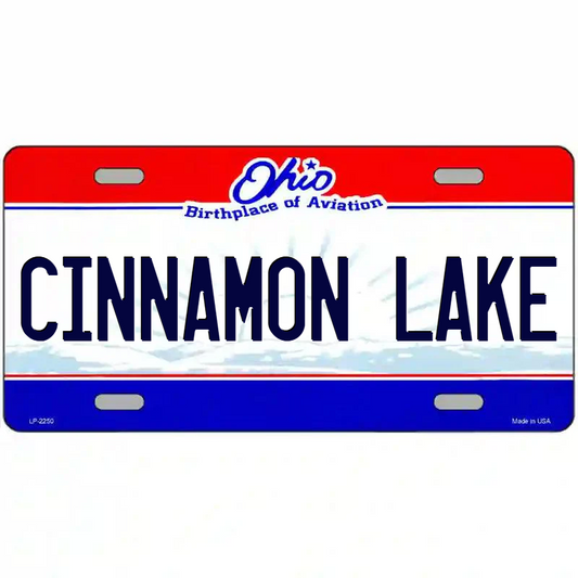 Cinnamon Lake Ohio Metal Sign
