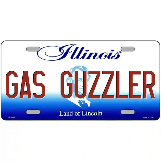 Gas Guzzler Illinois Metal Sign