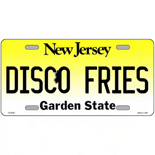 Disco Fries New Jersey Metal Sign