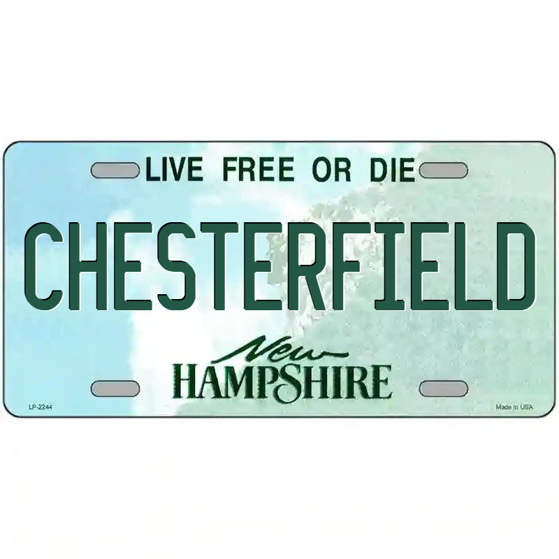 Chesterfield New Hampshire Metal Sign