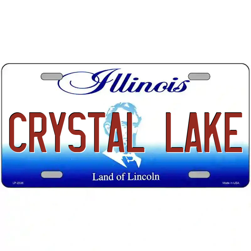 Crystal Lake Illinois Metal Sign