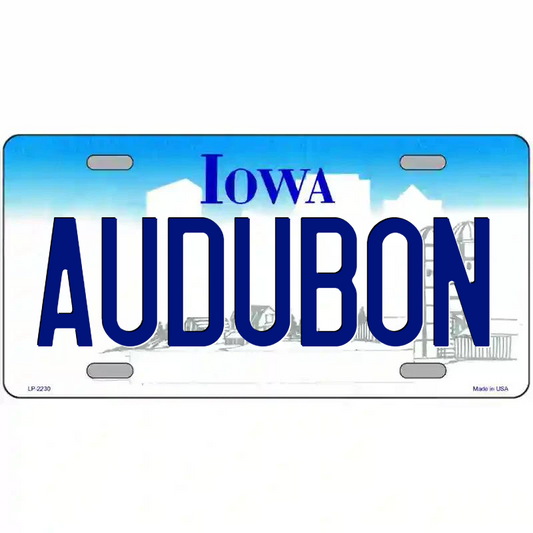 Audubon Iowa Metal Sign