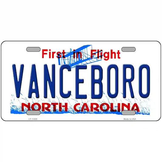 Vanceboro North Carolina Metal Sign