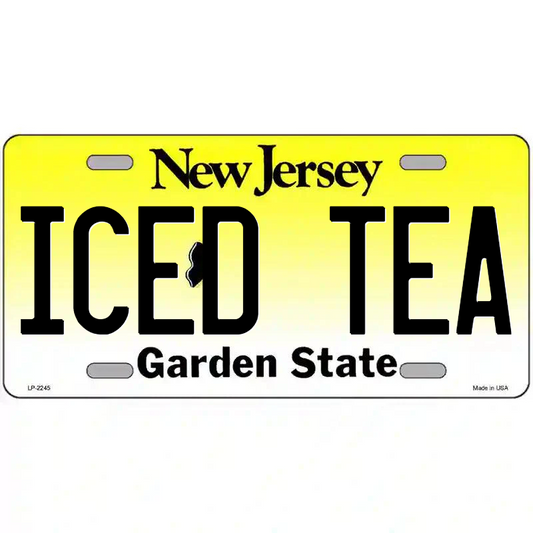 Iced Tea New Jersey Metal Sign