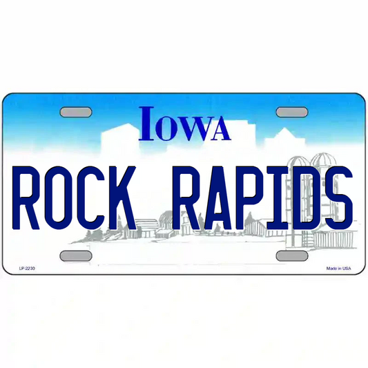 Rock Rapids Iowa Metal Sign