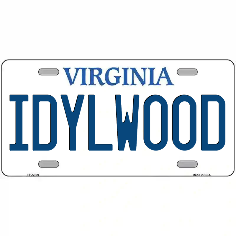 Idylwood Virginia Metal Sign