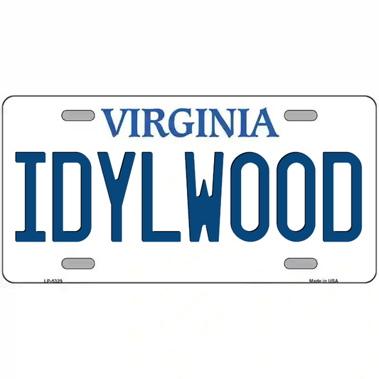 Idylwood Virginia Metal Sign