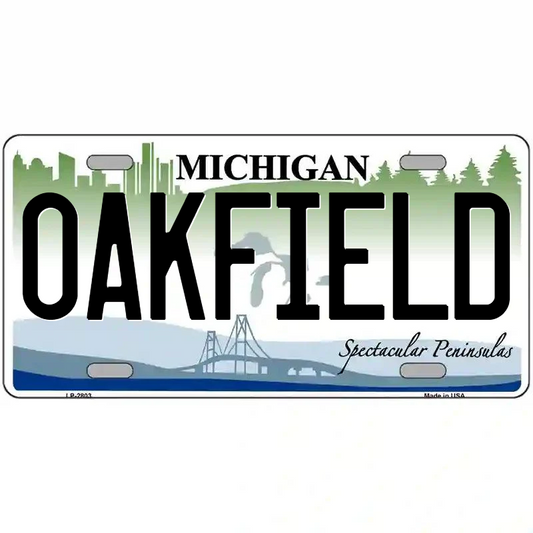 Oakfield Michigan Metal Sign