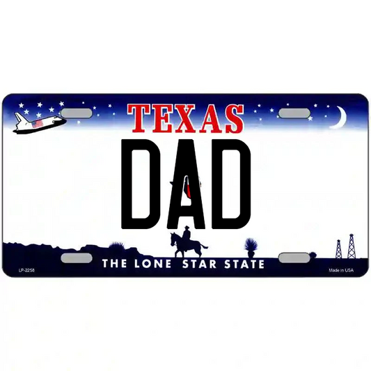 Dad Texas Metal Sign