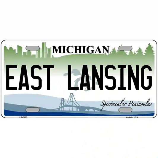 East Lansing Michigan Metal Sign
