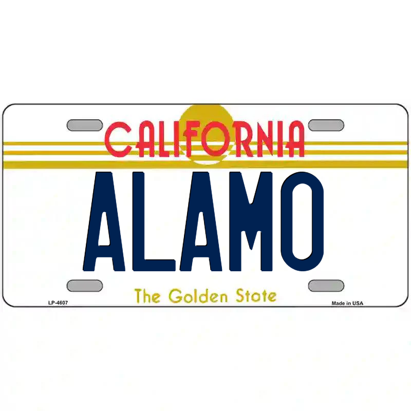 Alamo California Metal Sign