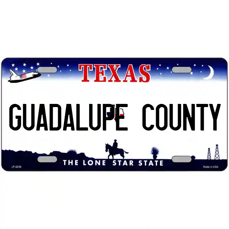 Guadalupe County Texas Metal Sign
